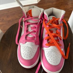 Nike Pink and Orange Low-Top Sneakers
